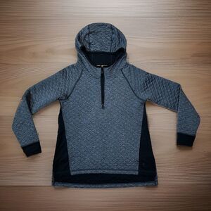 Smartwool 1/4 Zip Diamond Peak Quilted Pullover Gray Hoodie Size XS Women’s